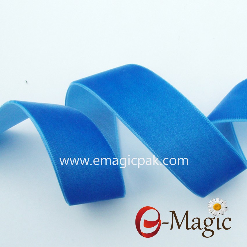 Wholesale Custom Hot Sale Colorful 100% Nylon Solid Color Wide Stretch Velvet Ribbon