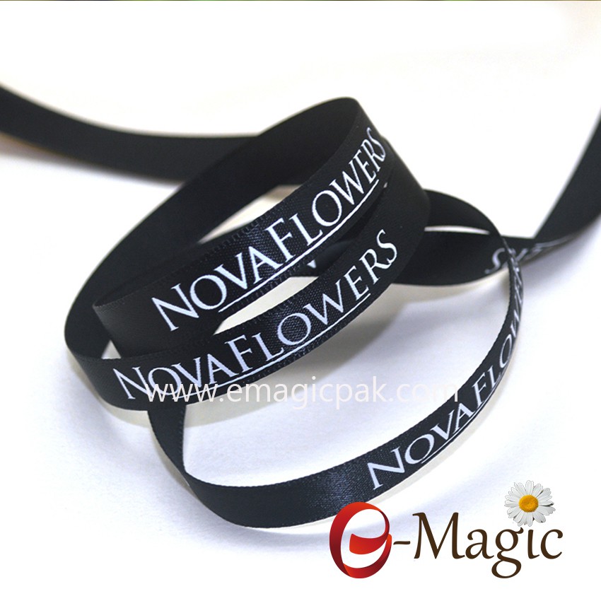 100% polyester printed satin ribbon