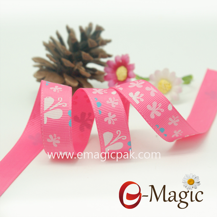 16mm fancy print ribbon for flower packing
