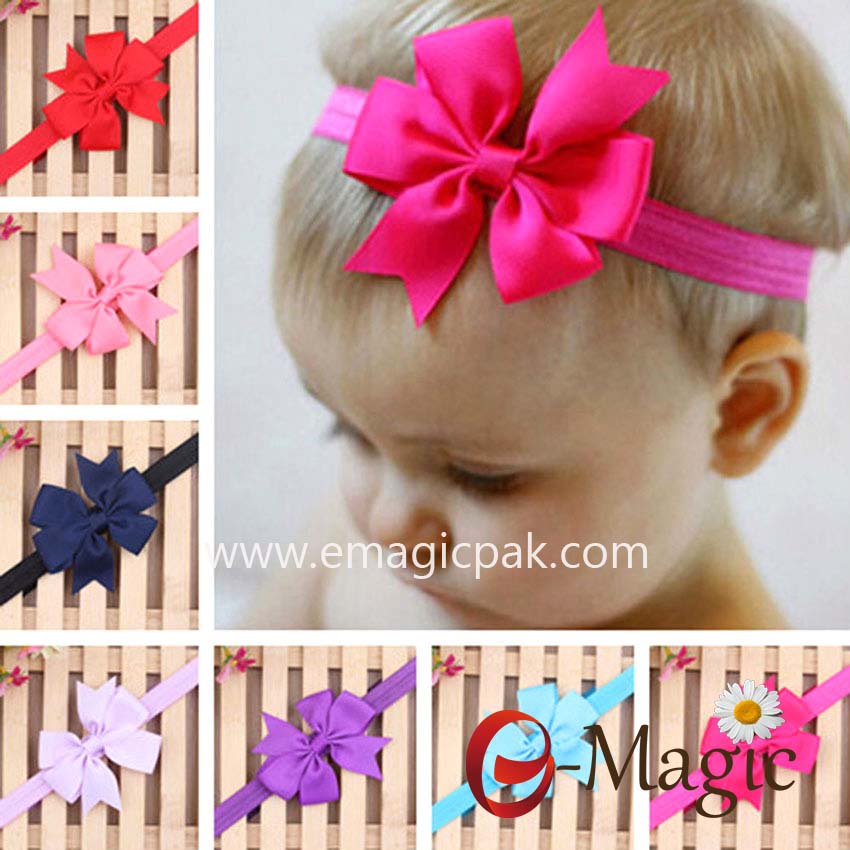 HB-009 Elastic Hair Ties Solid No Crease Ouchless Ponytail Holders Rubber Bands For Women Girls Teens and Kids Bows Acce
