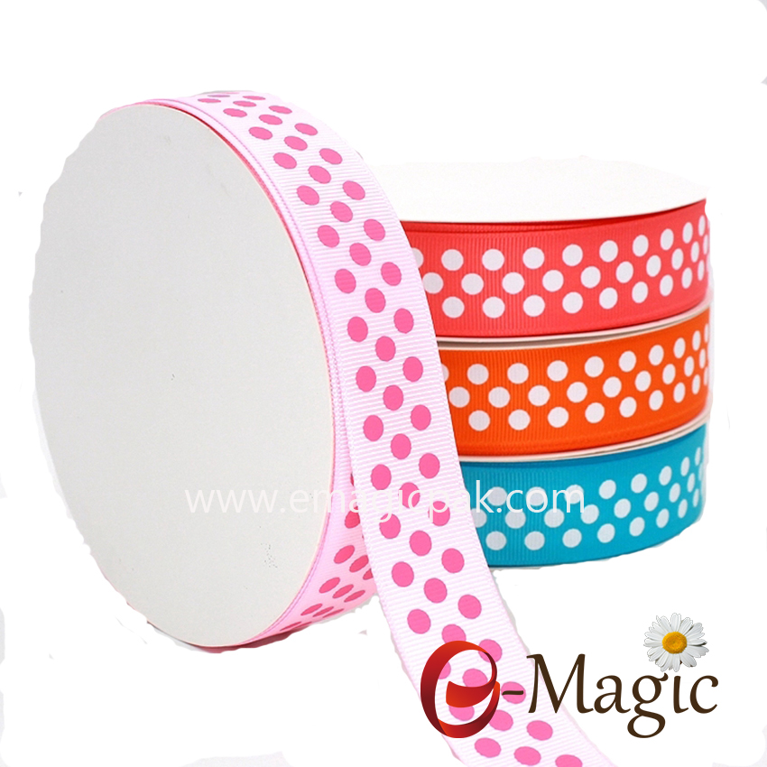 Retail Package-001 Grosgrain Ribbon with Polka Dots