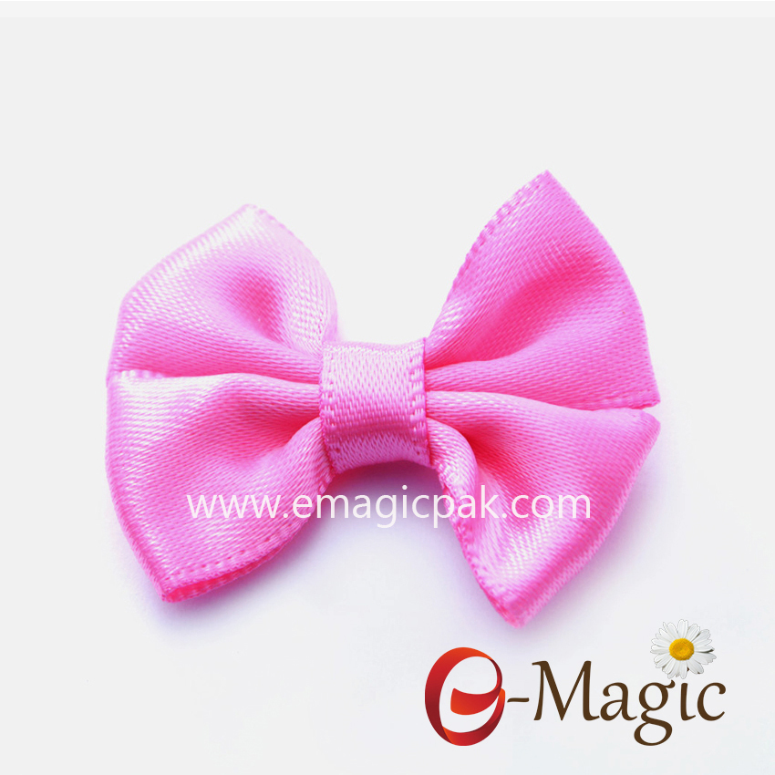 MRB-007 Pre- Made Bow with decoration  Reversible Satin Ribbon Bow