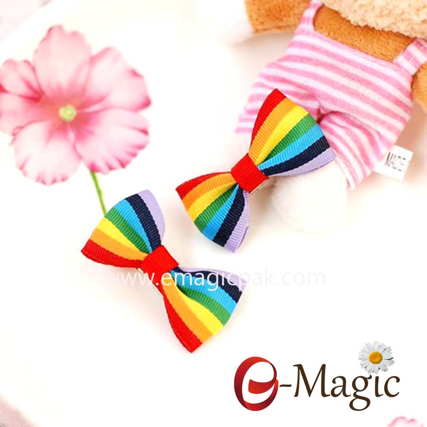 HB-016 hair accessories decorative kids ribbon bow hair clip