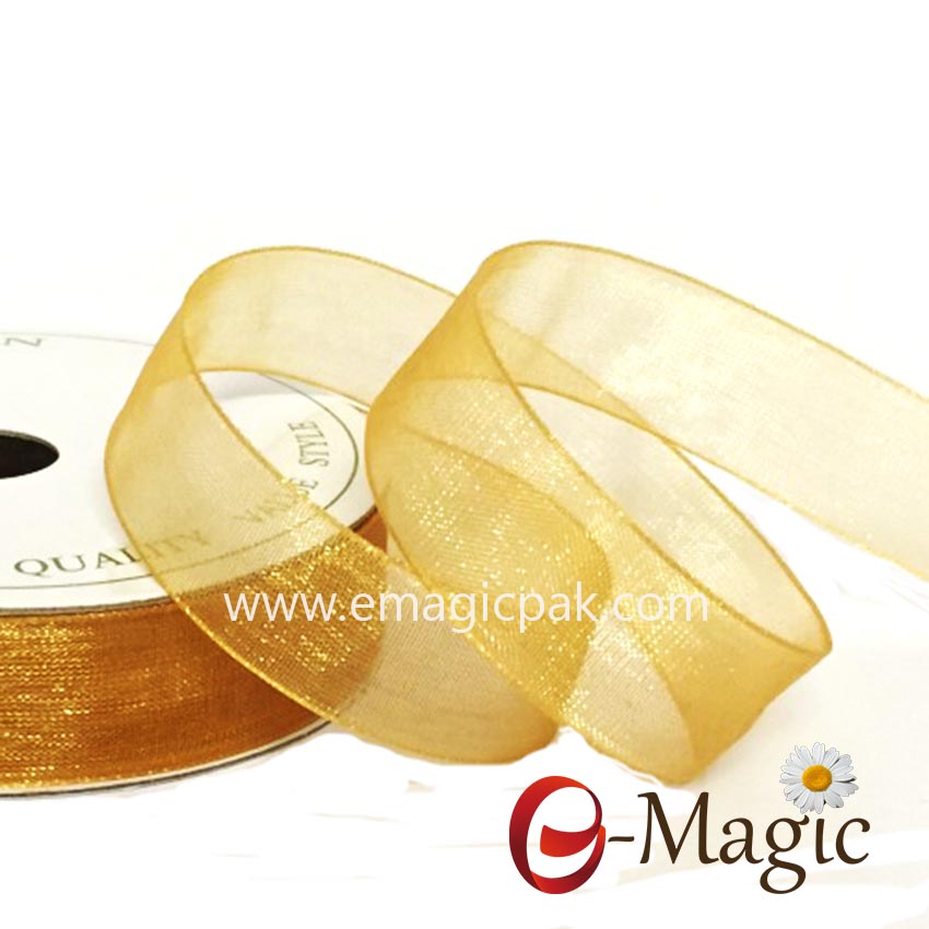 OR2-016 15mm Organza Old Gold