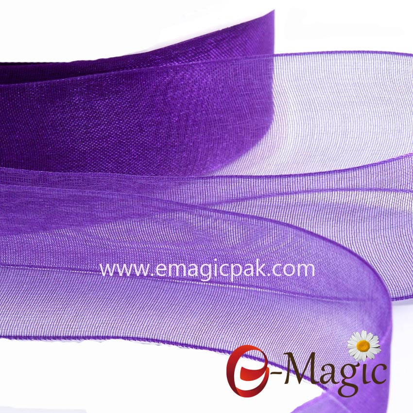OR2-025 Purple-Organza-Ribbon-with-Woven-Edge