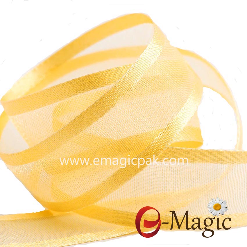 OR3-025 Gold-Satin-Edge-Organza-Ribbon