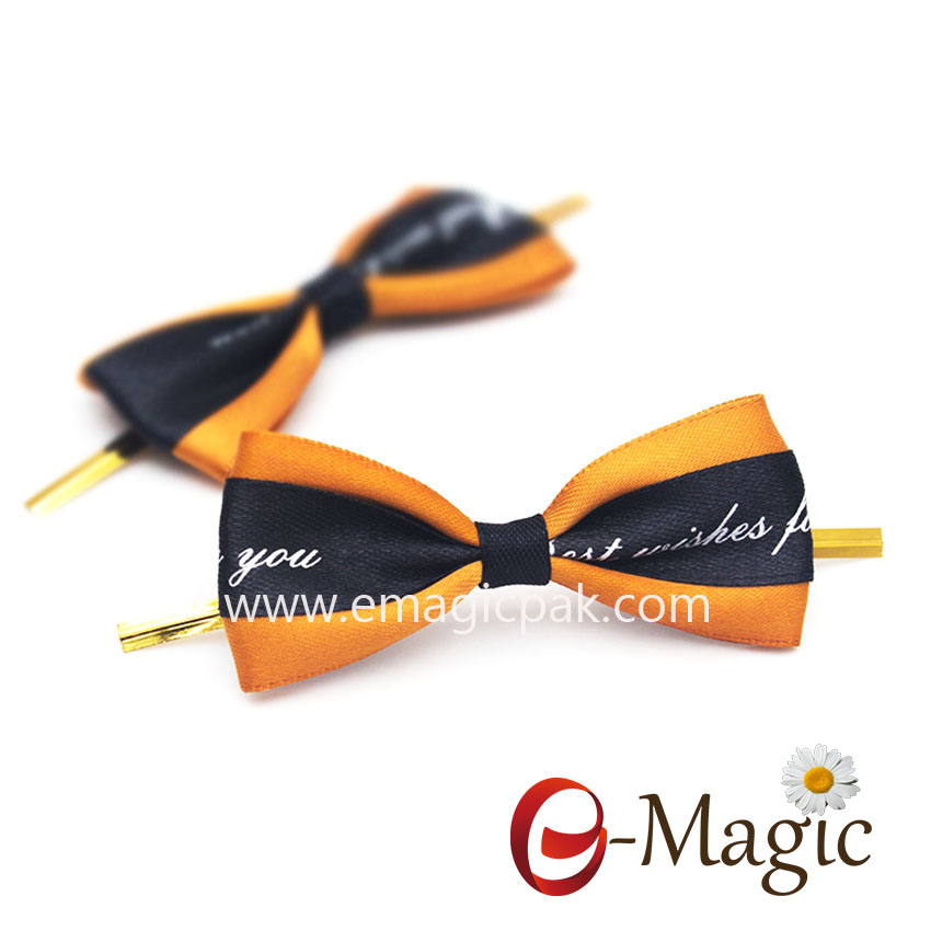 RB-035 bow with metal wire twist for bottle decoration