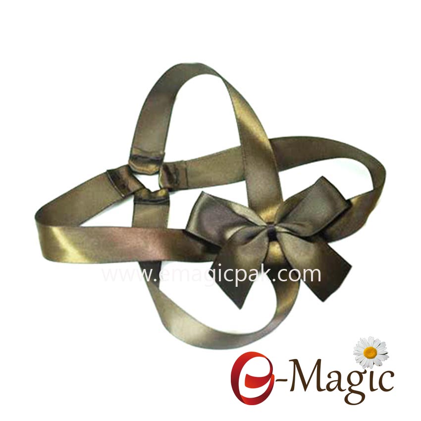 PB-009 Whosale cross ribbon bow for gift box