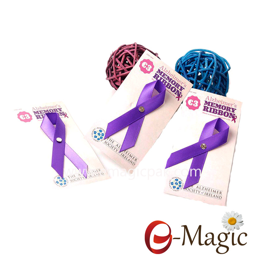 AIDS-01  China wholesale custom Aids bow, satin Aids ribbon, satin ribbon bow