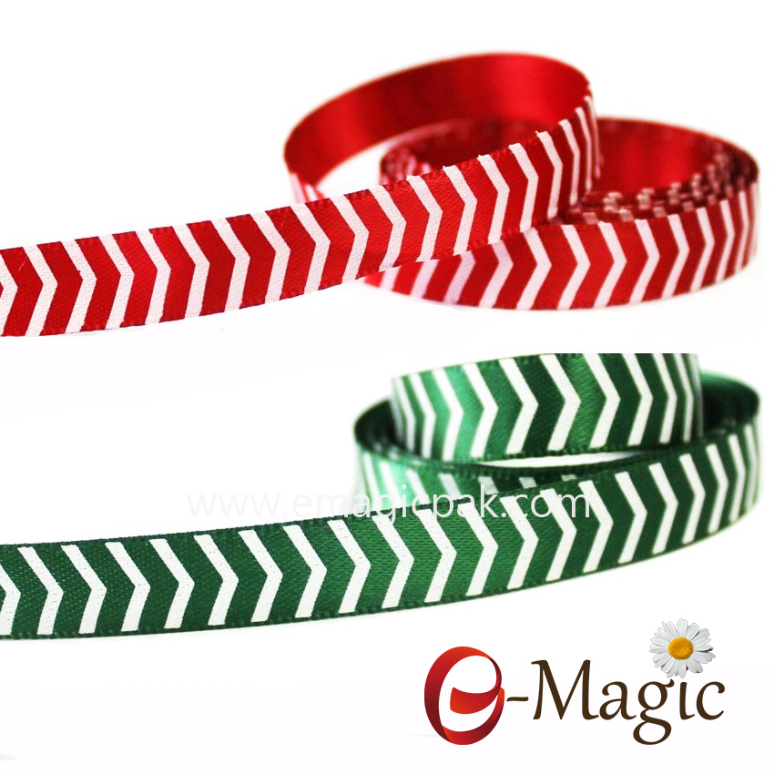 Strip-01 Striped Polyester Satin Ribbon