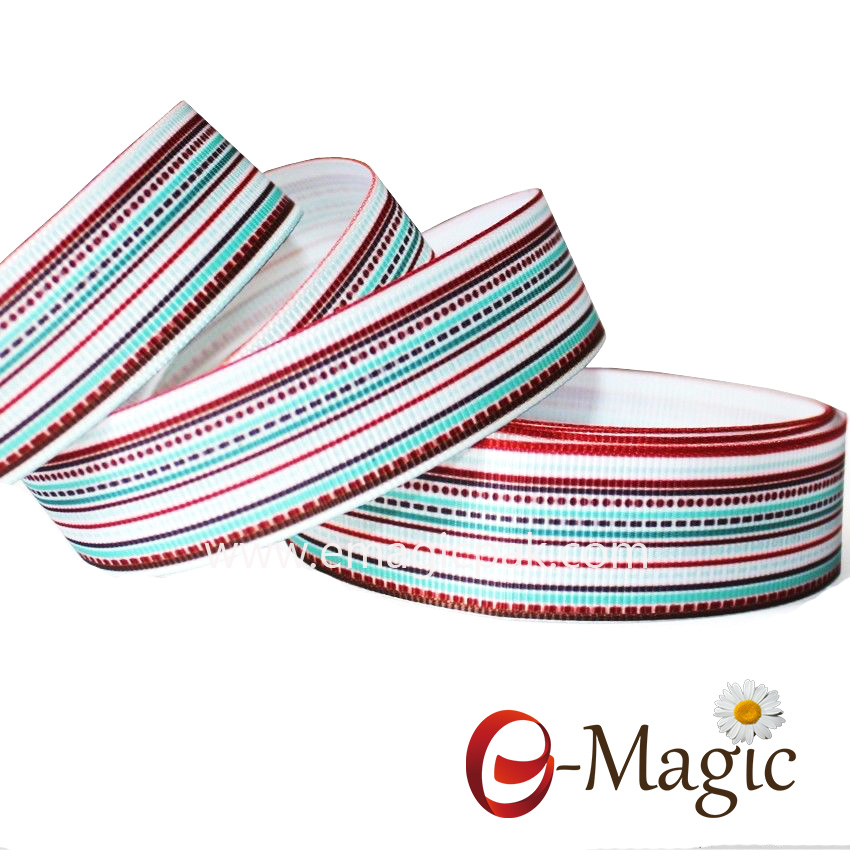 Strip-02 heat transfer print strip grosgrain ribbon