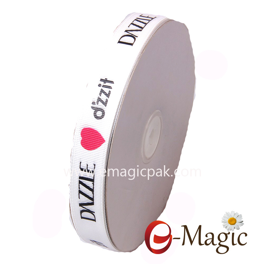 PR-009 Grosgrain ribbon with 2color printing logo