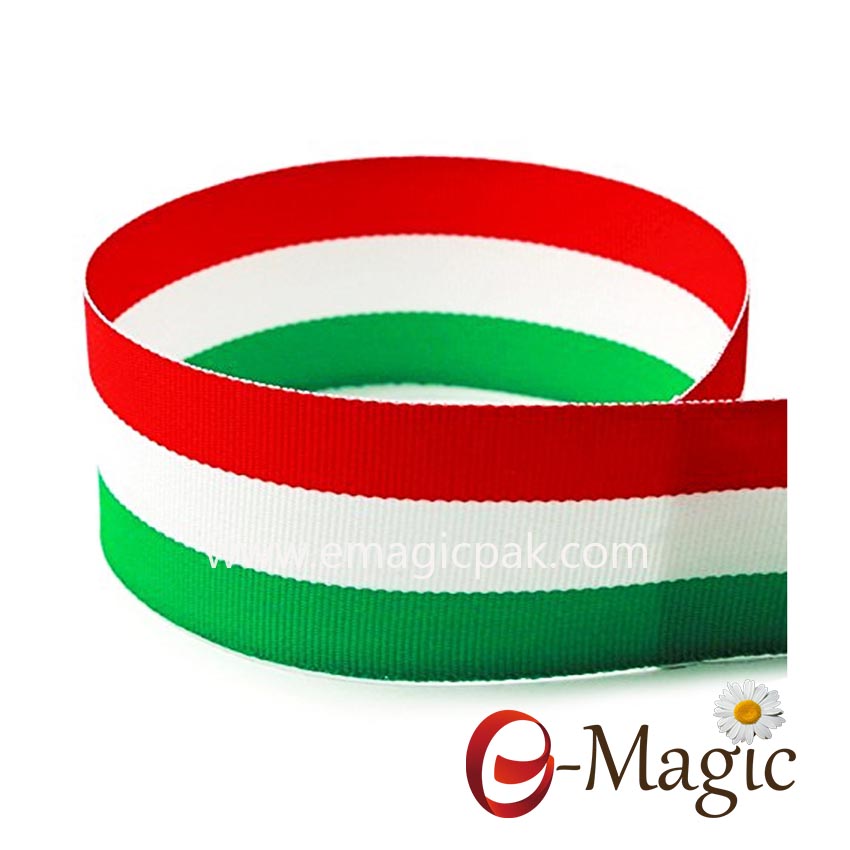 SPR-038 Wholesale custom wide polyester rainbow stripe ribbon