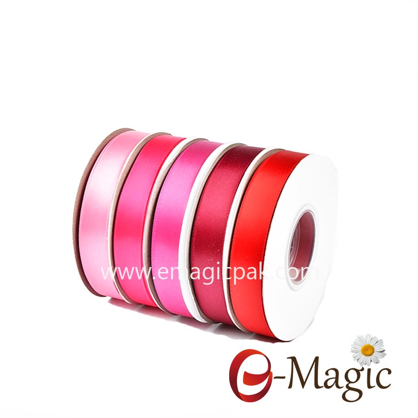 SR1-016 Customized color smooth satin ribbon for gift box packing