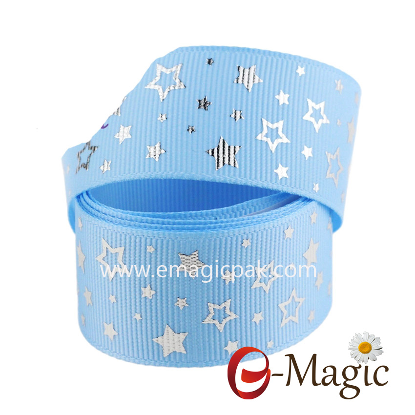 Star-03 Grosgrain Printed stars 