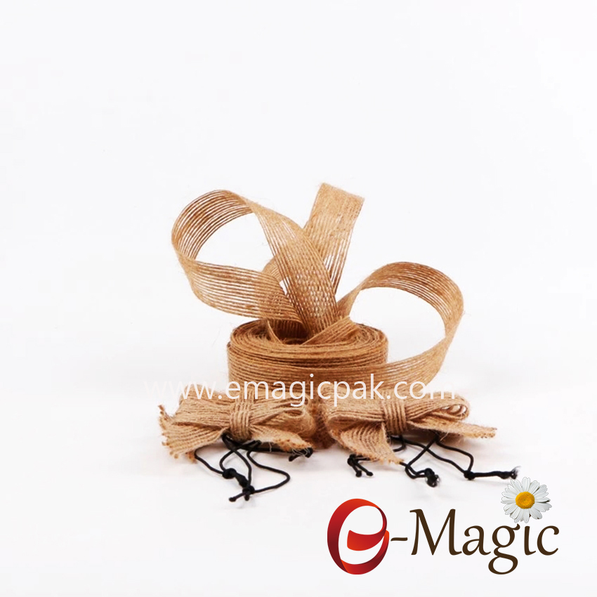 BR-02 burlap ribbon for gift ware with customized design