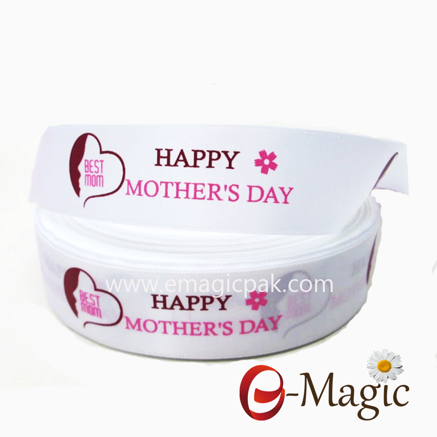 Mothers-01 Custom printed mothers day ribbon