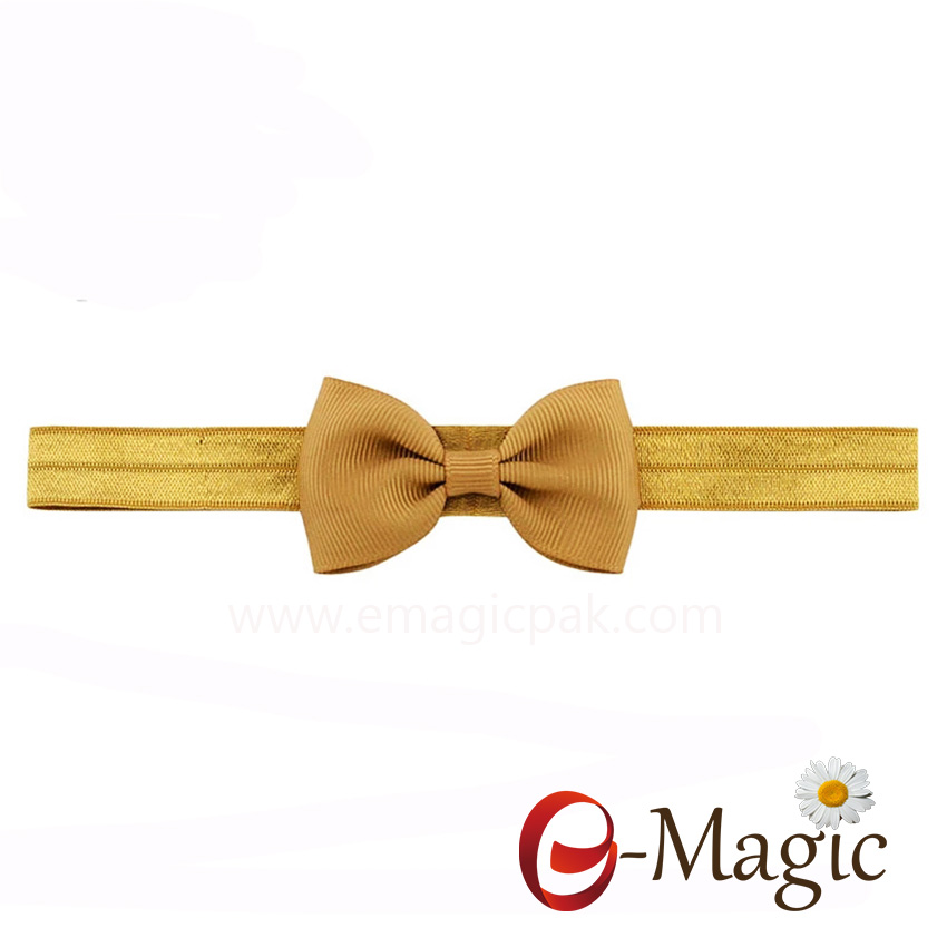 HB-022 High quality big ribbon bow baby hairband