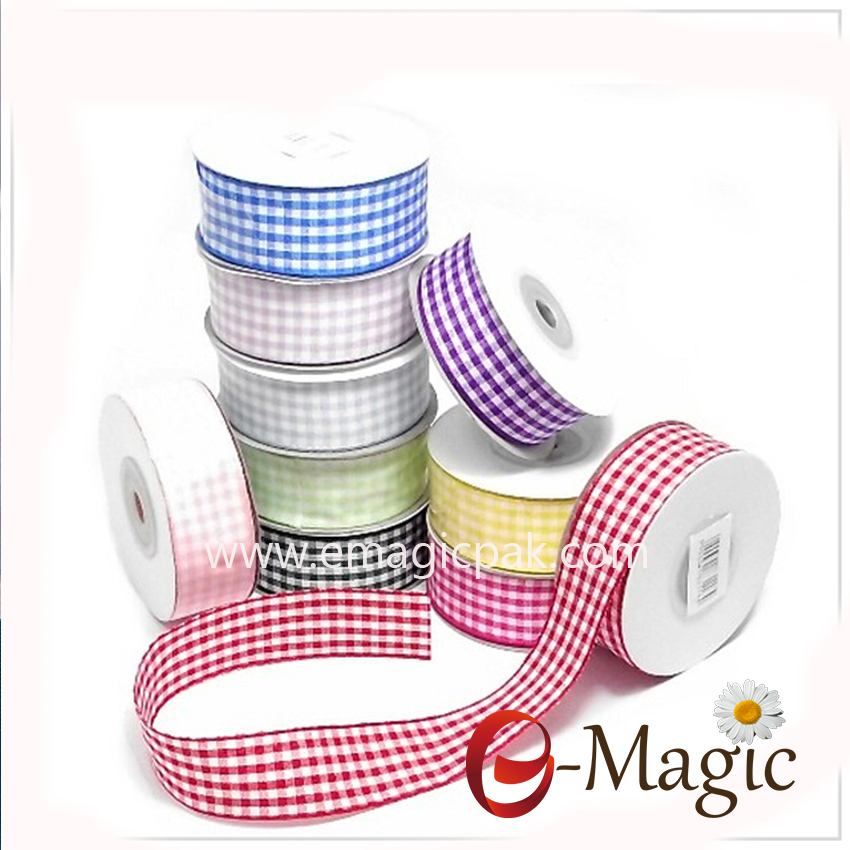 Retail Package-017 Manufacture selling plaid ribbon roll
