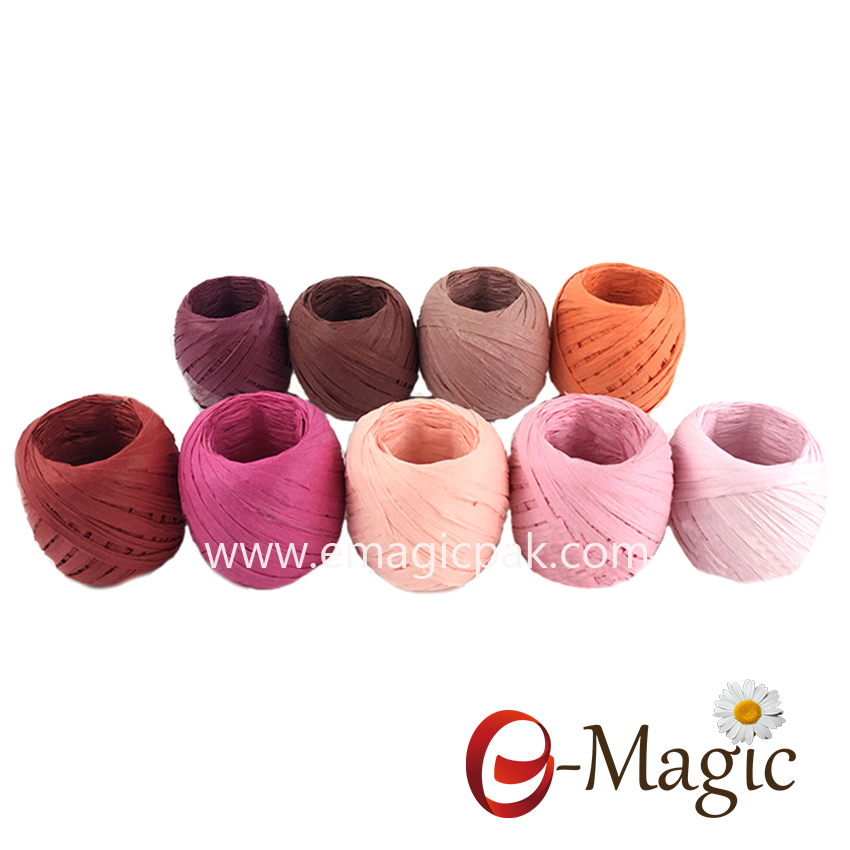 Factory Bulk Natural Paper Raffia Ribbon Rope bundle