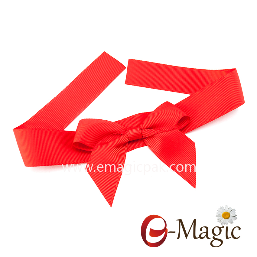 PB-051 pre-tied mini red gift box ribbon