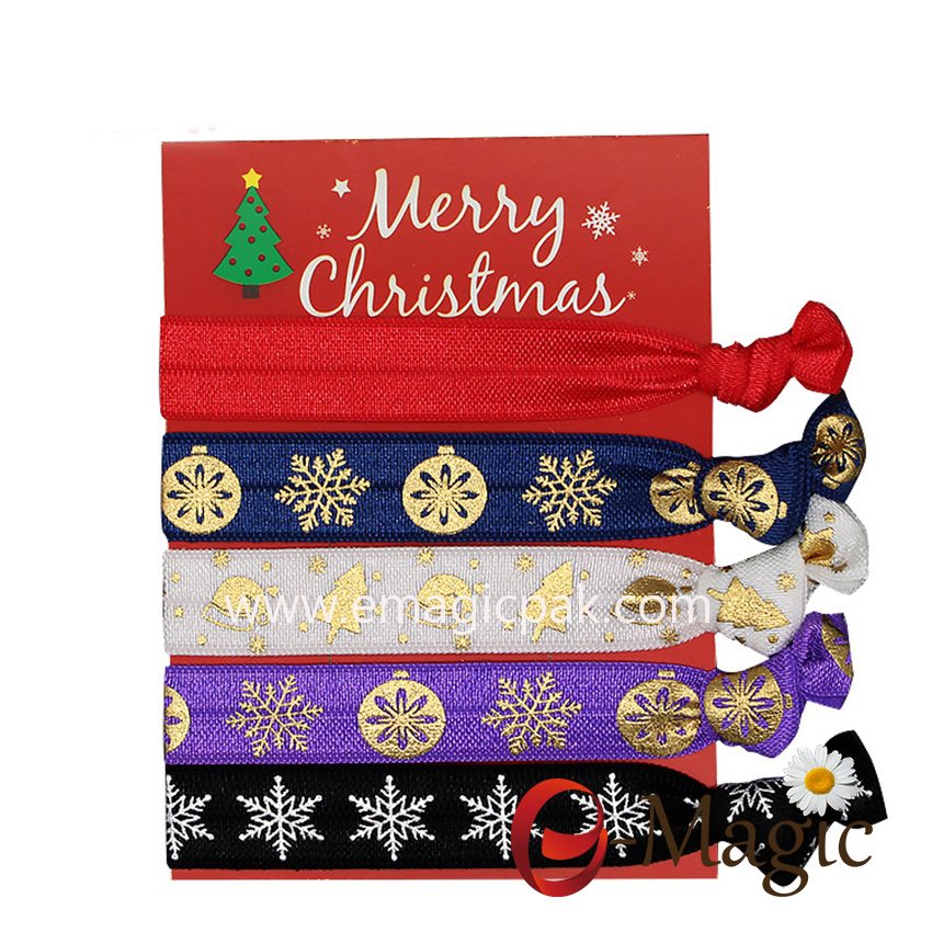 HBT-03 High Quality Christmas Elastic Hair Ties