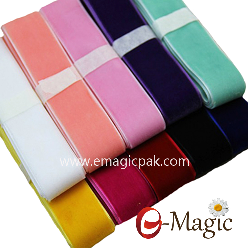 VR10000-019 wholesale 1.5cm wide none elastic single face velvet tape ribbon