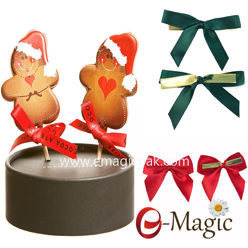 High quality ribbon bow with clip for Candy decoration