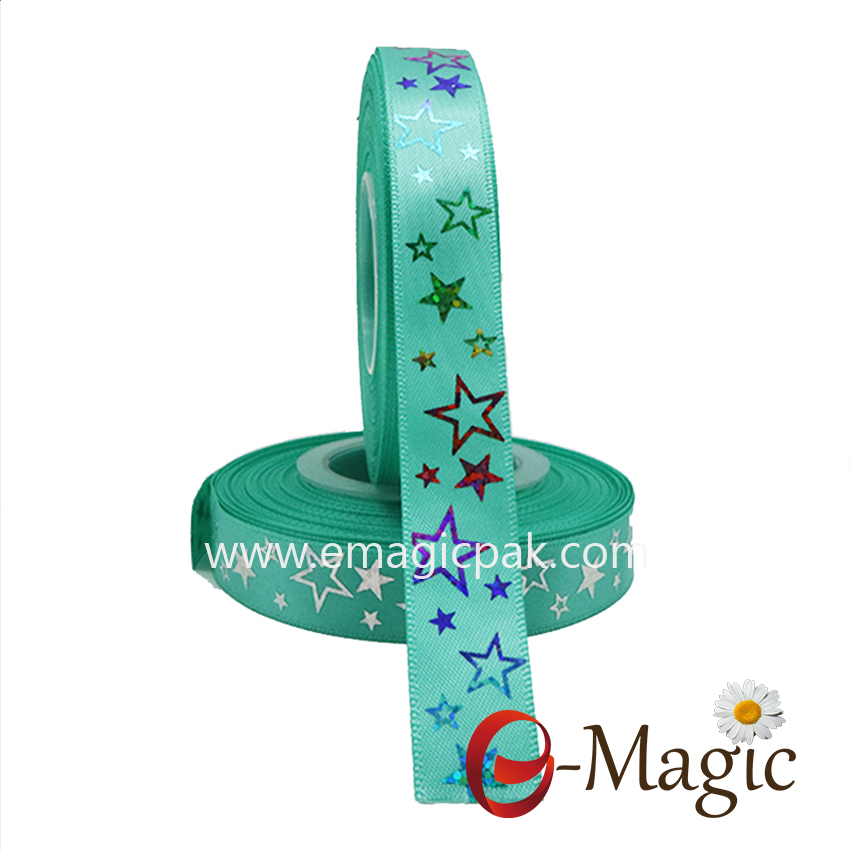 Star-08 Decoration Stars Pattern Polyester Custom Print Sati