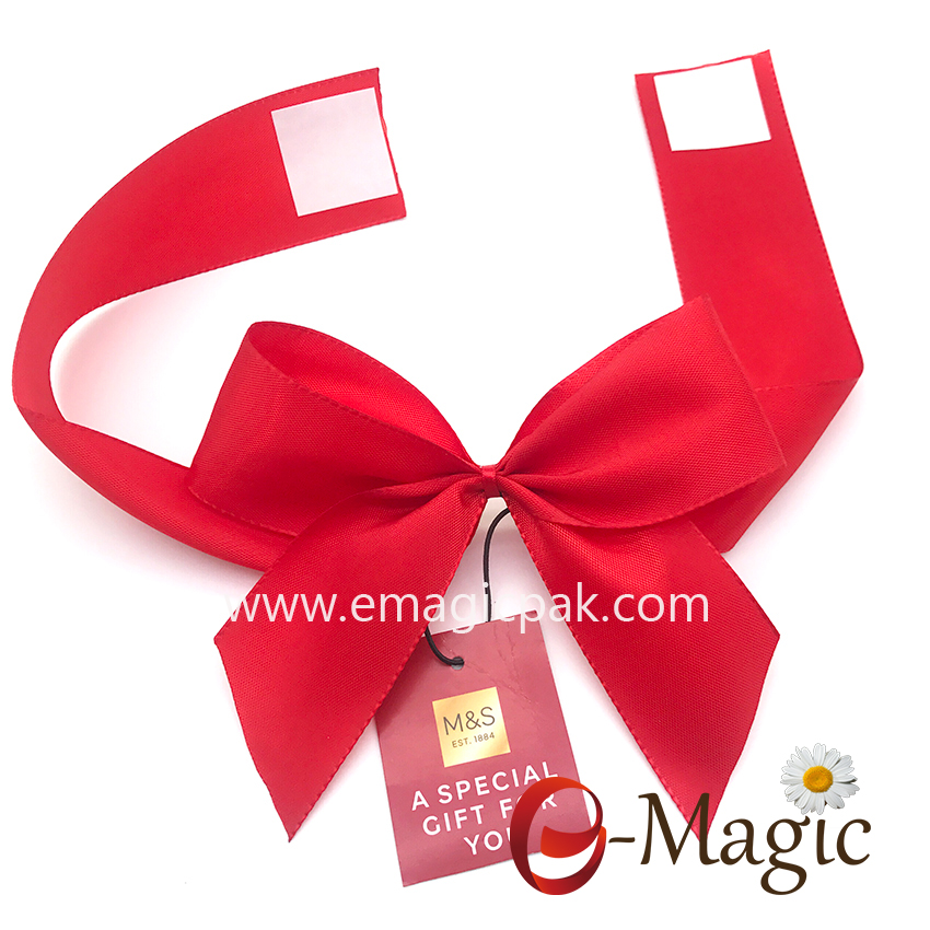 PB-072 Self adhesive taffeta ribbon bow for gift box