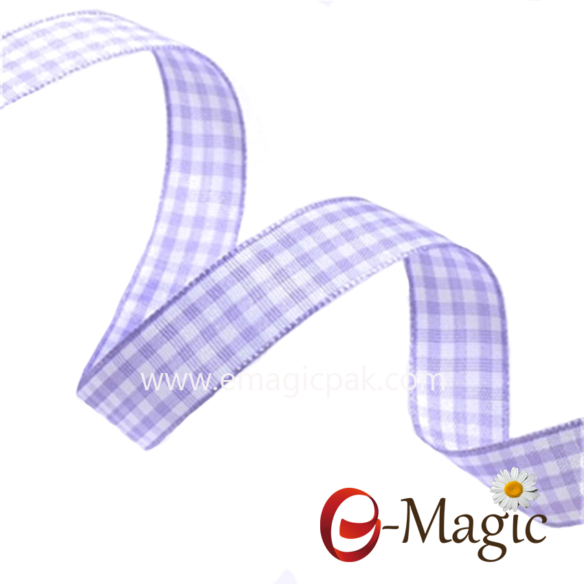 PR-016 Factory Stocked Wholesale Competitive Price Plaid Ribbon