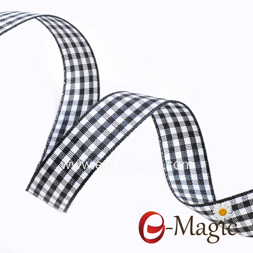 PR-016 Wholesale High Quality Plaid Ribbon