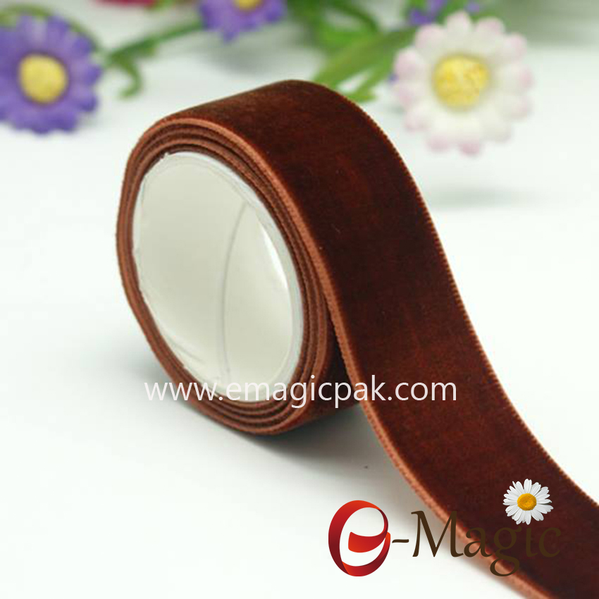 VR10000-038 100% nylon High Quality Stretch Velvet Ribbon