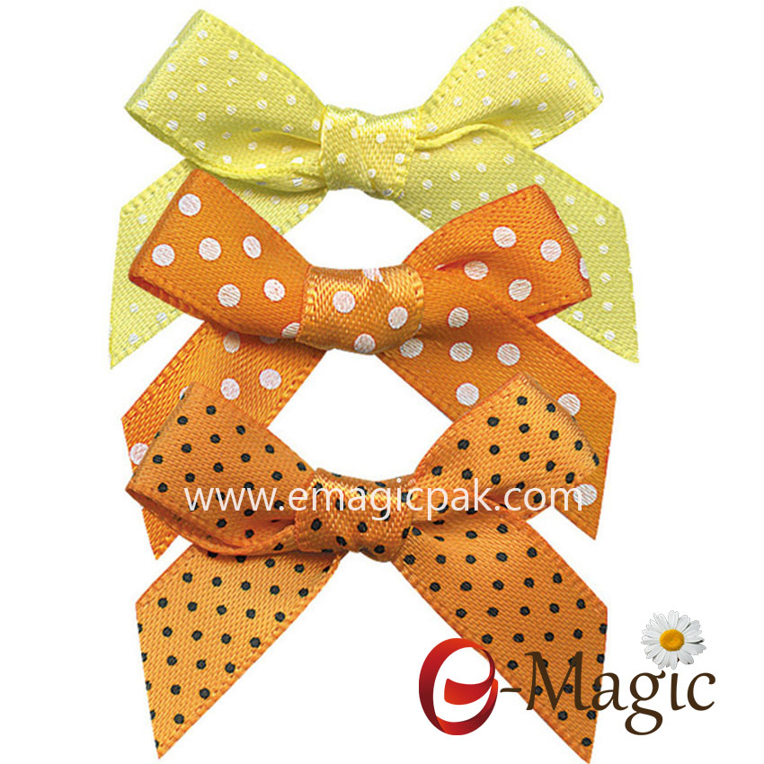 MRB-021  High quality wholesale fashion pre made mini satin ribbon bow