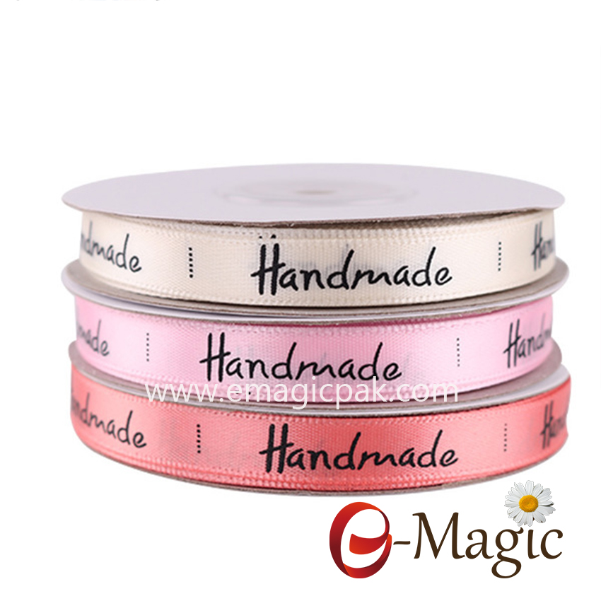 PR-009  Custom logo polyester printed satin ribbon