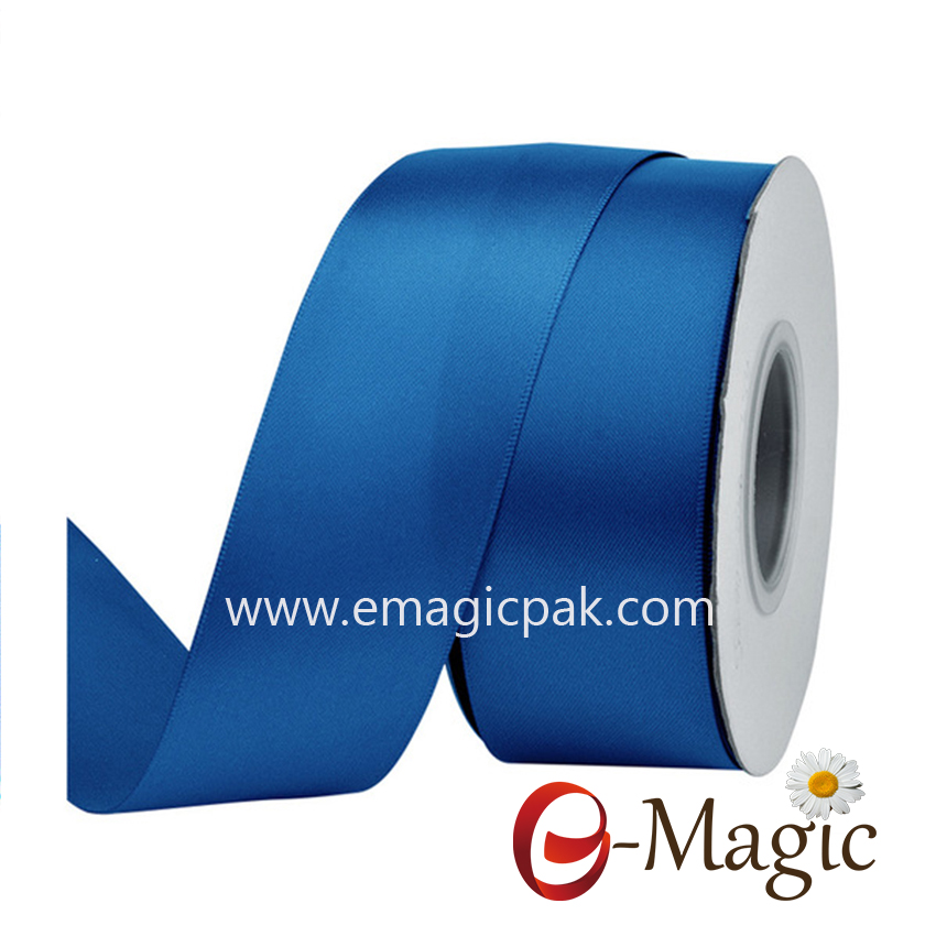 SR2-025 Good quality personalised 100% polyester black double sided satin ribbon