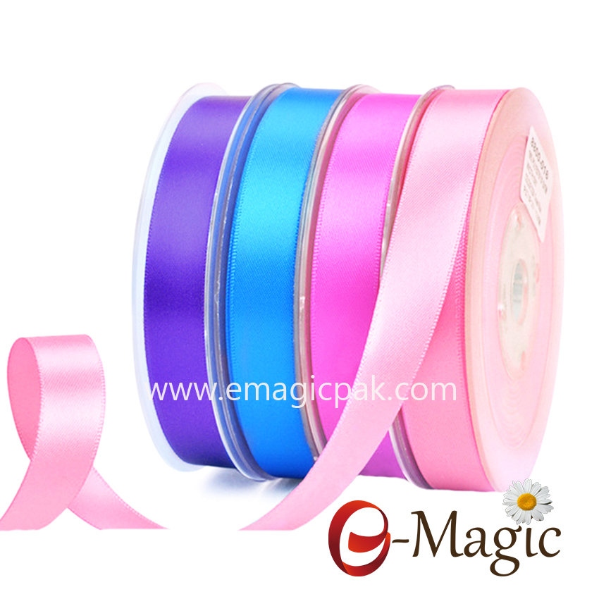 SR1-016 Cheap 100% Polyester Stock Double Faced Satin Ribbon