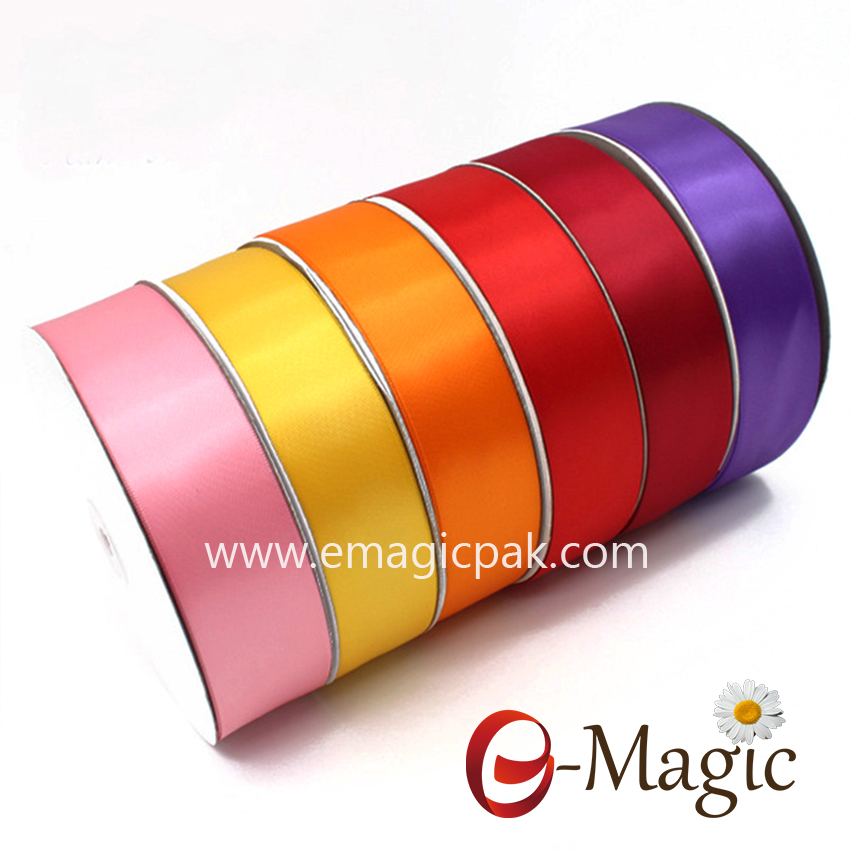 SR2-016 High quality christmas double sided 100% polyester wholesale satin ribbon