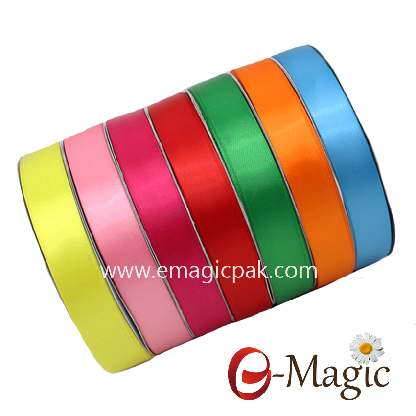 SR1-016 Customized color smooth satin ribbon for gift box packing