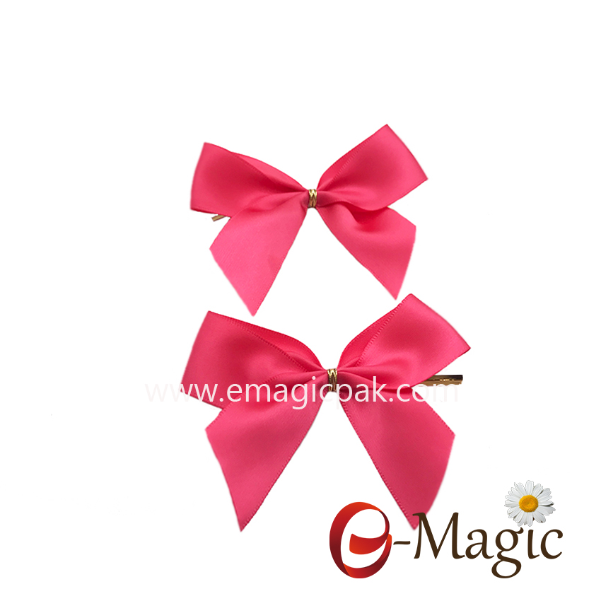 RB-049  25MM width single face ribbon made with 1 wire twist tie ribbon bow for candy pp bag packaging