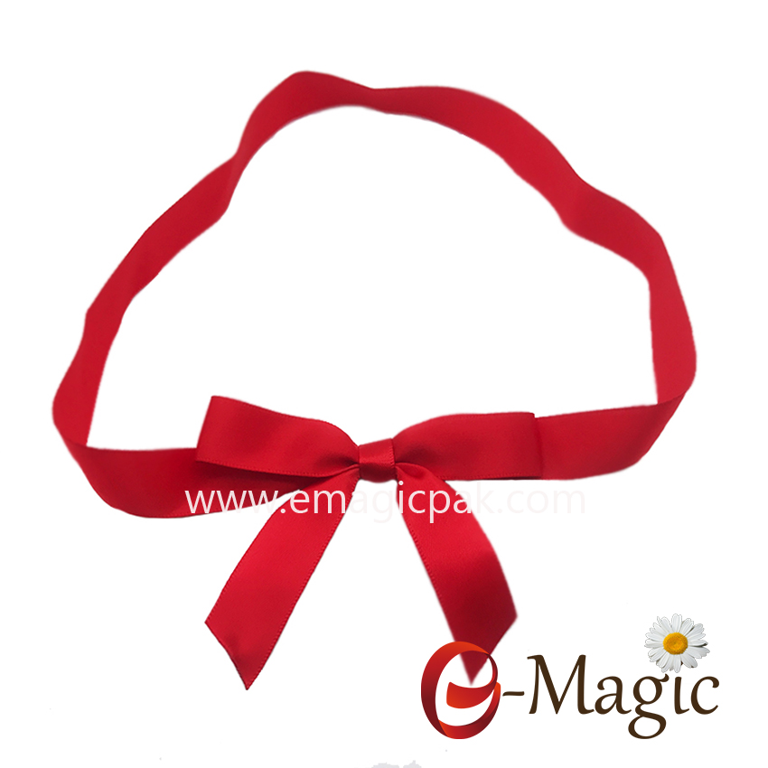 PB-066  Fashion Red satin ribbon packing bow for christmas gift packing