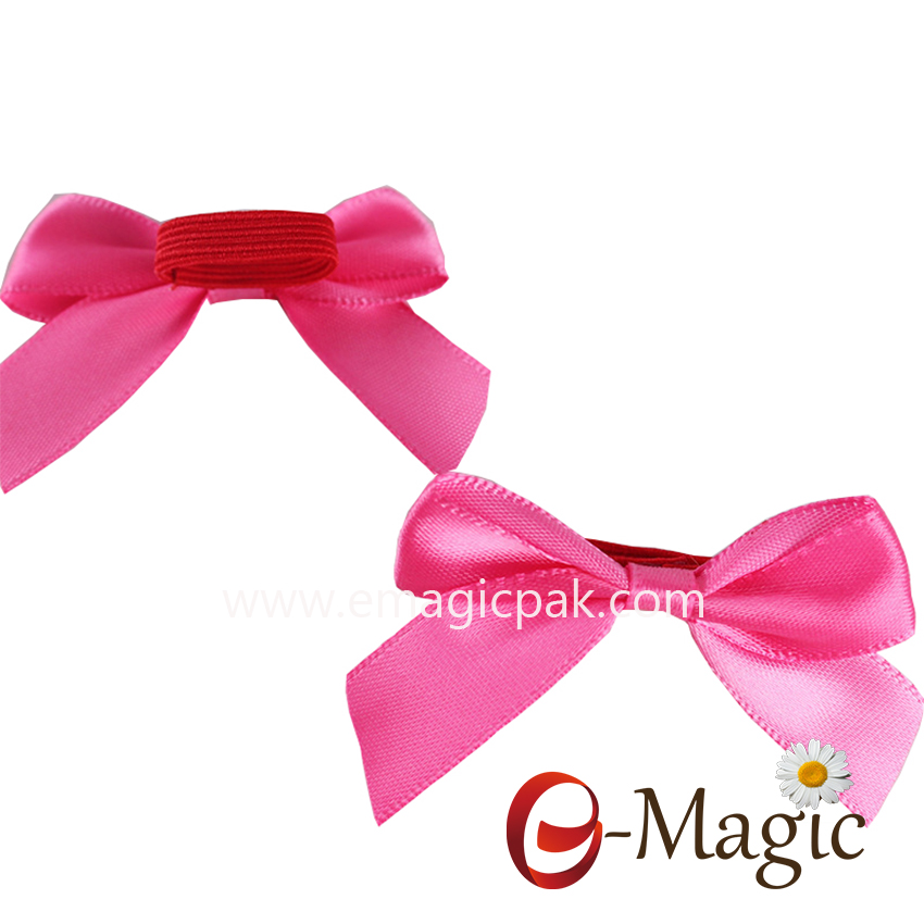 RB055  5/8 inch satin ribbon bow for perfume bottle ribbon bow with elastic loop