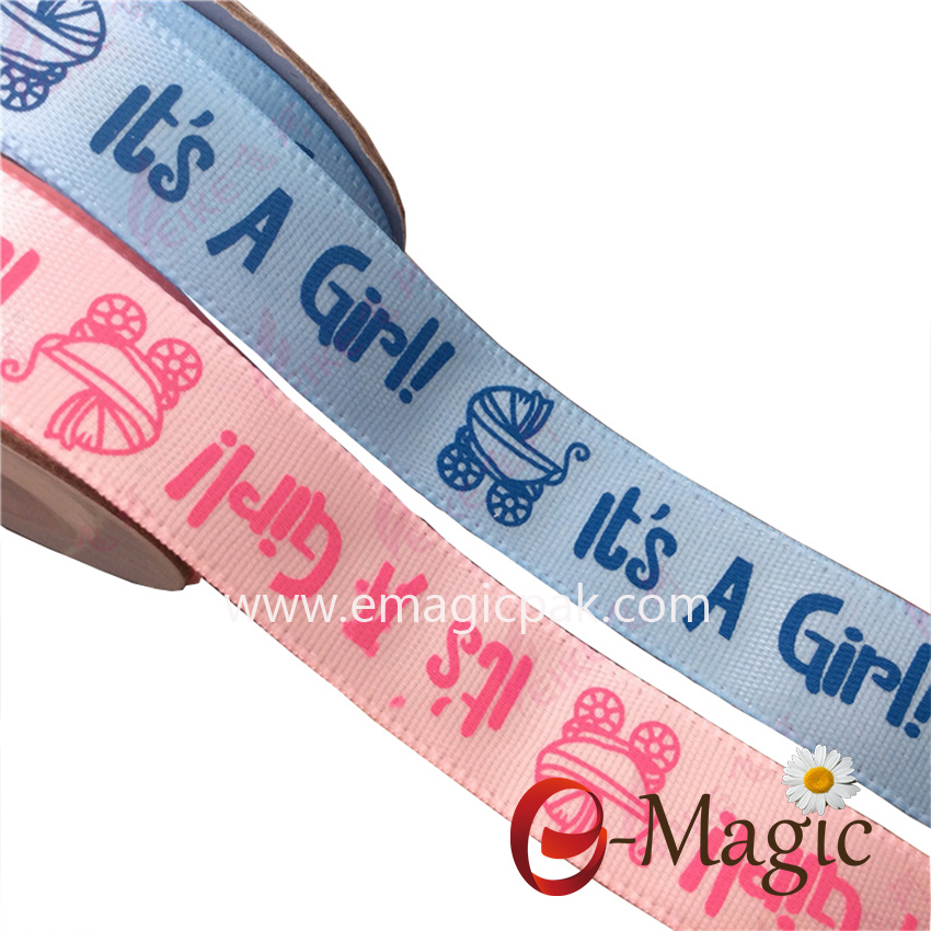 PB-025 custom personalized screen printed ribbons with logo