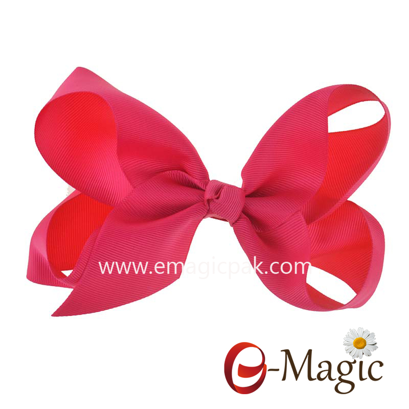 HB-035 Best quality kids big ribbon christmas hair bows with clip