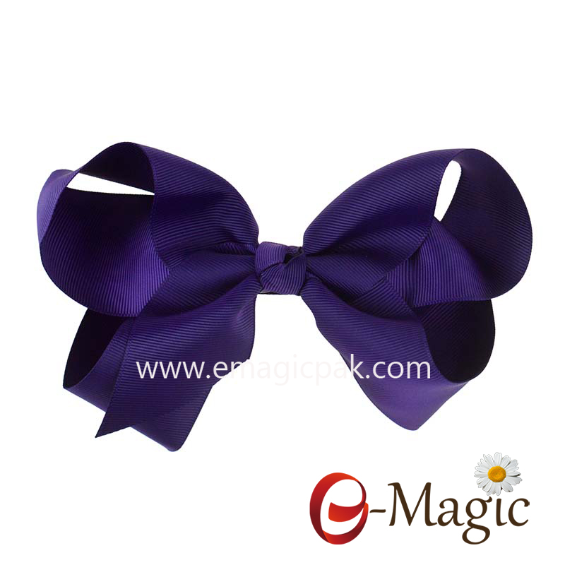 HB-034 Grosgrain Ribbon Boutique Girls Baby Hair Bows Clips Grosgrain Hair Bows With Alligator Hair Clip Accessories