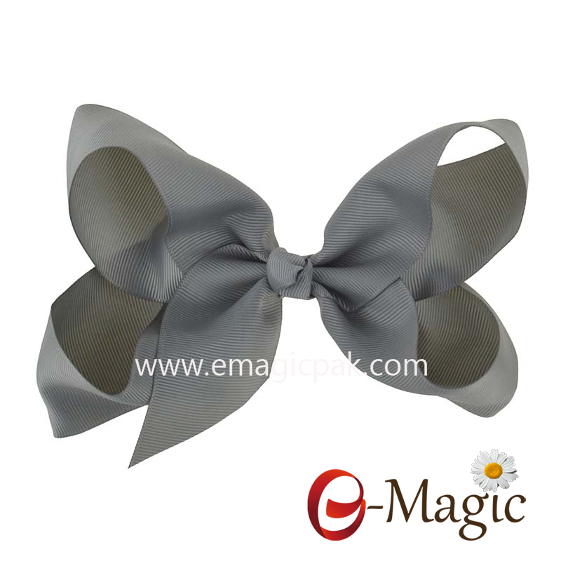 HB-033 China factory custom hair bow polyester baby ribbon bow