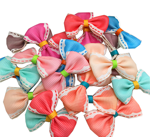 RB-060 mini colorful grosgrain ribbon bow  for candy bag decoration