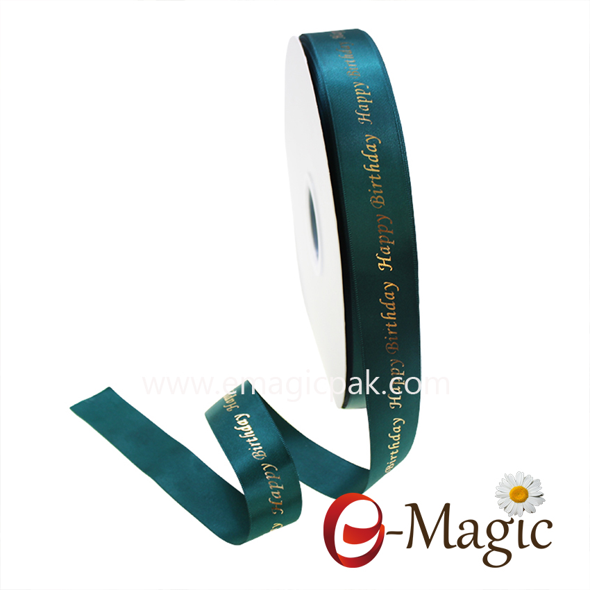 Wholesale Custom Logo Printed Double Face Satin Ribbon 